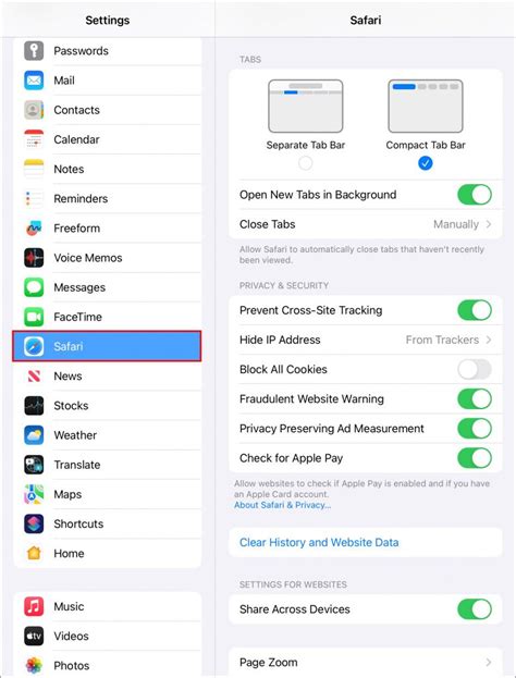how to delete app cache in ipad