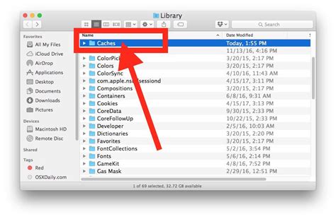 how to delete app cache mac