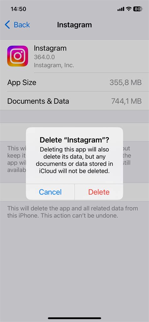 how to delete app data from app store