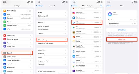 how to delete app from settings on iphone