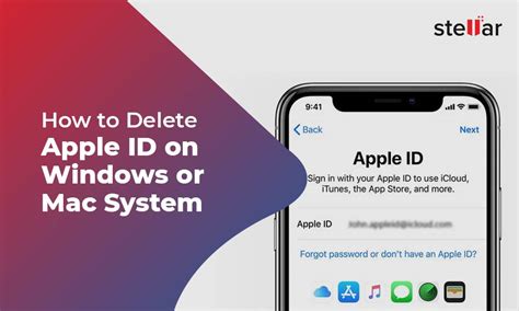how to delete apple id from macbook air