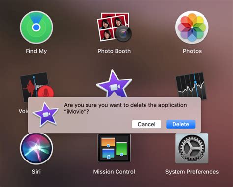 how to delete applications from launchpad mac