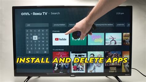 how to delete apps from onn roku tv