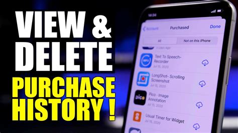 how to delete apps from purchase history