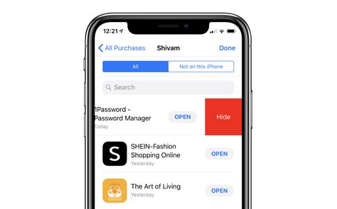 how to delete apps from purchase history on ipad