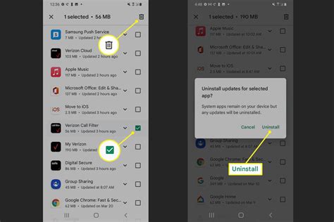 how to delete apps from settings android