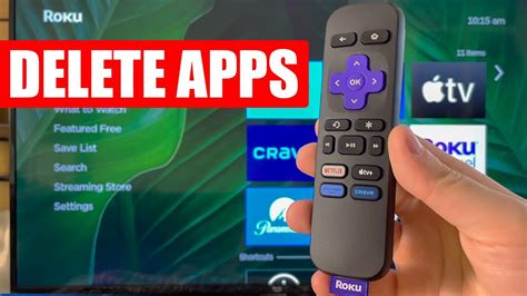 how to delete apps off a roku tv