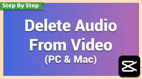 how to delete audio in capcut pc