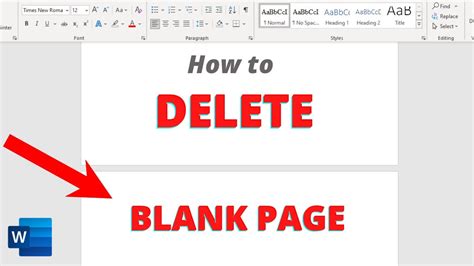 how to delete blank page from word template