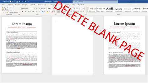 how to delete blank page in word doc on mac