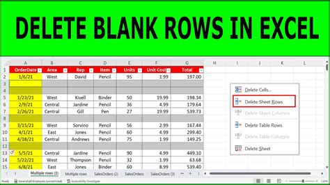 how to delete blank rows in excel vba