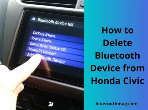 how to delete bluetooth device from car