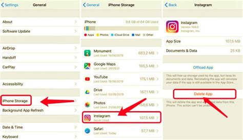 how to delete cache of instagram on iphone