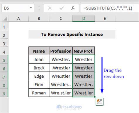 how to delete characters in excel using formula