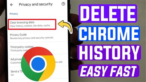 how to delete chrome history permanently
