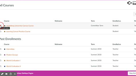 how to delete classes off of canvas dashboard
