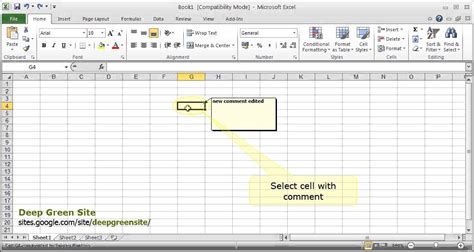 how to delete comment in excel