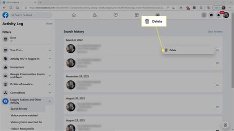 how to delete complete activity log on facebook