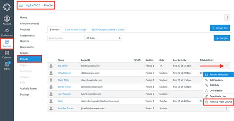 how to delete courses on canvas as a student
