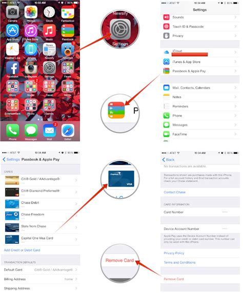 how to delete debit card from apple store