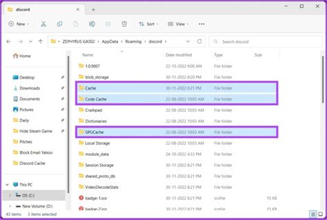 how to delete discord cache pc