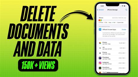 how to delete documents and data from youtube app
