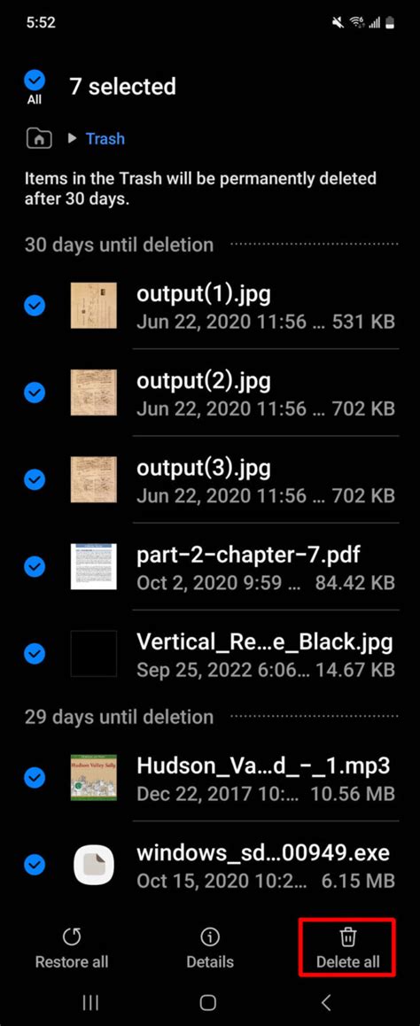 how to delete downloaded files on my android phone