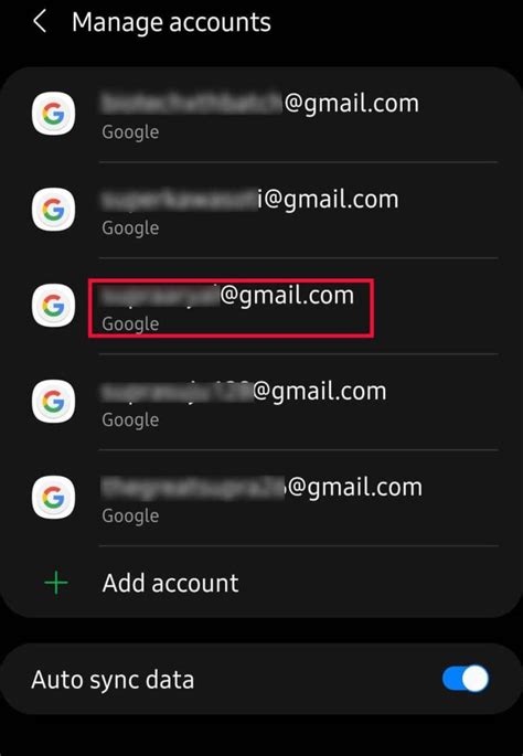 how to delete email address from gmail app