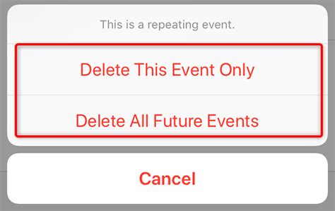 how to delete event on facebook on iphone