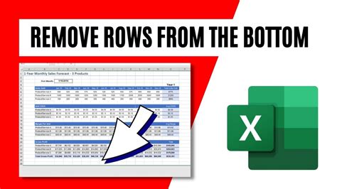 how to delete extra rows at bottom of excel sheet