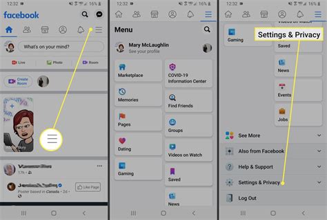 how to delete facebook account from android app