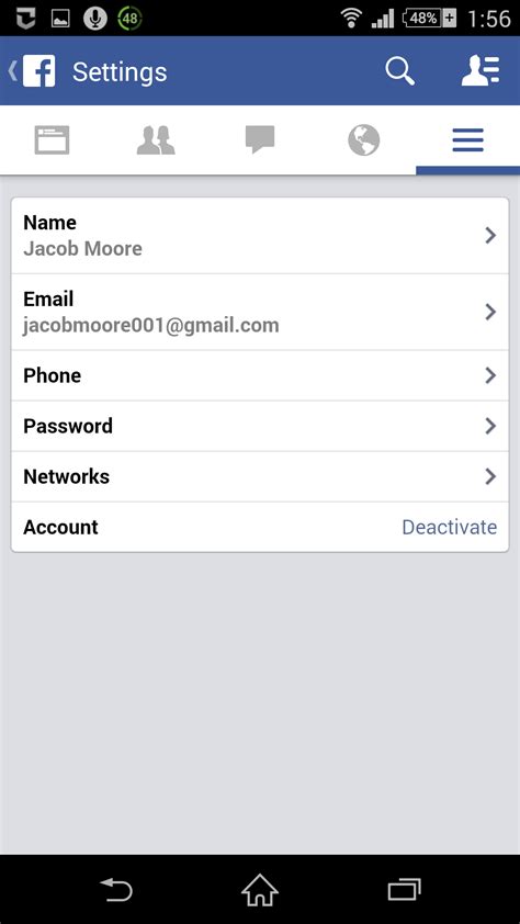 how to delete facebook account on android without password