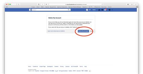 how to delete facebook account on apple mac