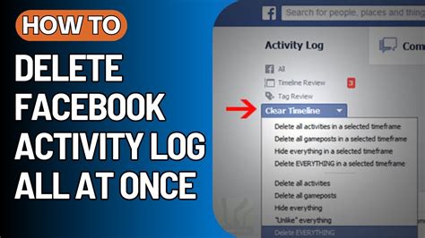 how to delete facebook activity in bulk