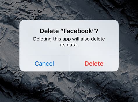 how to delete facebook app from my phone