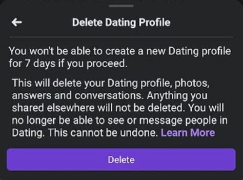 how to delete facebook dating app on android