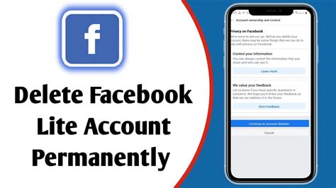 how to delete facebook lite account permanently