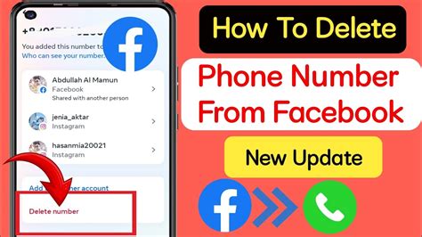 how to delete facebook mobile number