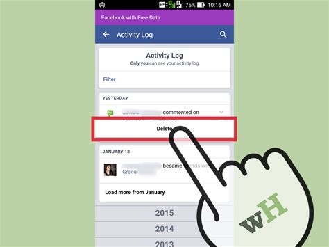 how to delete facebook posts on iphone