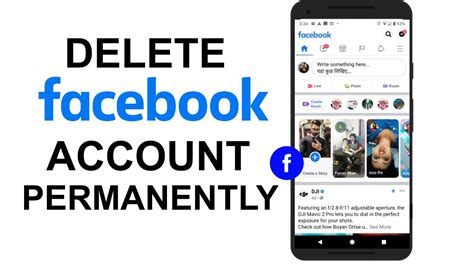 how to delete fb account permanently from android phone