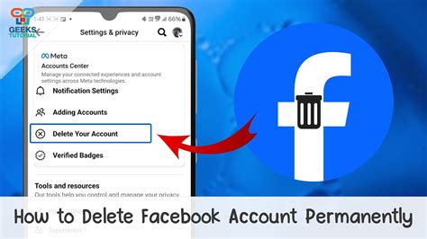 how to delete fb account permanently from mobile