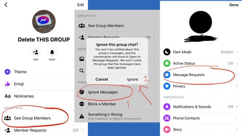 how to delete fb messenger group chat