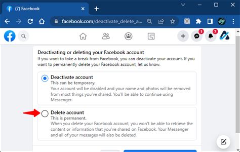 how to delete fb without password
