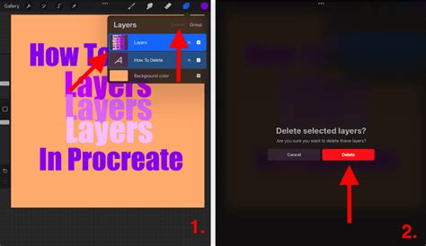 how to delete file in procreate