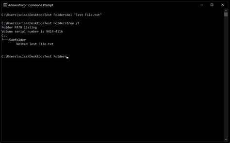 how to delete file using cmd