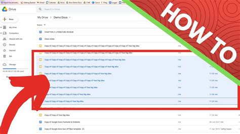 how to delete files from google docs