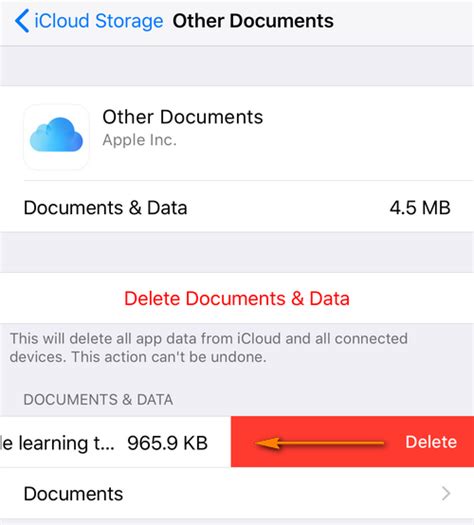 how to delete files on icloud storage