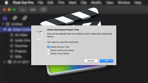 how to delete final cut projects
