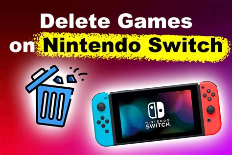 how to delete game data off switch
