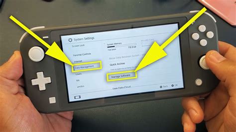how to delete game on switch lite